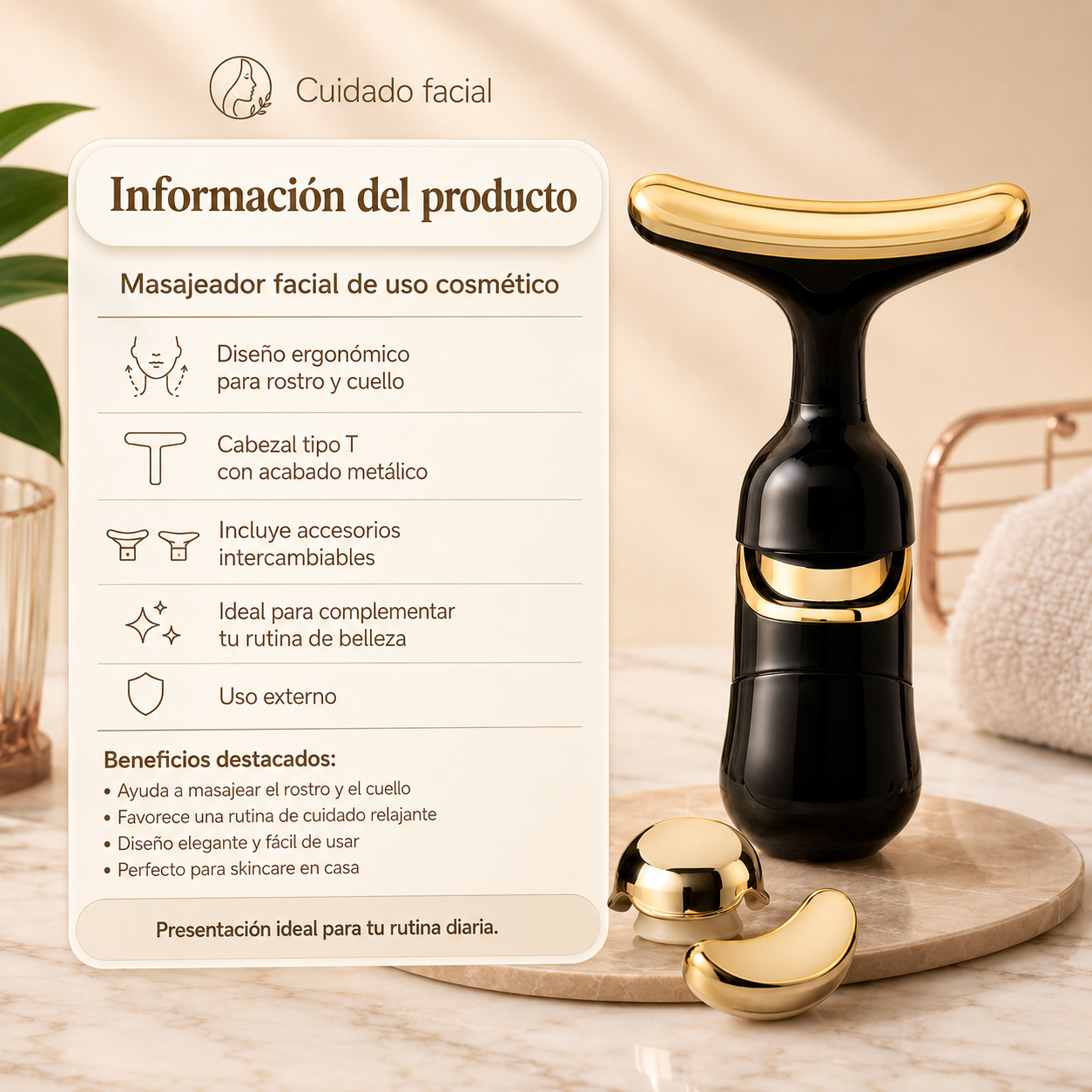 Masajeador Facial 3 en 1